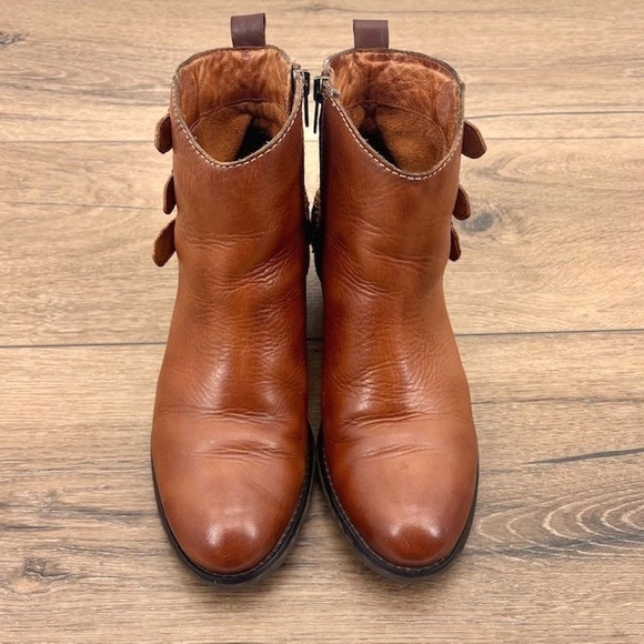 Pikolinos Andorra Women's Size 10.5 US 41 EU Brown Leather Triple Buckle Booties - Picture 2 of 8